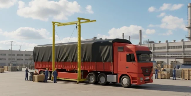 PÓRTICO MÓVEL EM FORMATO C